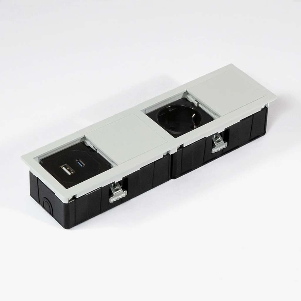ASA 06025E00015 Vestavná zásuvková jednotka VERSAHIT MONO COMBI 1x230V, 1x USB 5V (A+A), kartáčovaná nerez ASA 06025E00015 Vestavná zásuvková jednotka VERSAHIT MONO COMBI 1x230V, 1x USB 5V (A+A), kartáčovaná nerez